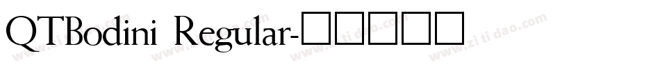 QTBodini Regular字体转换